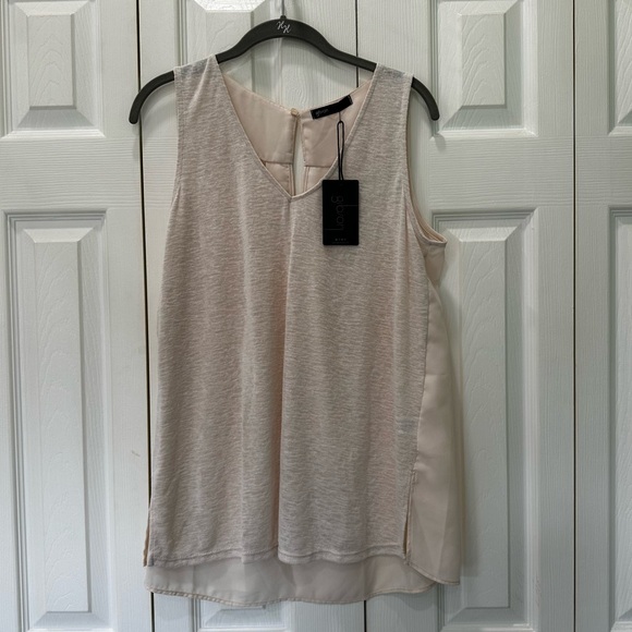 Gibson Tops - Gibson Cream Sleeveless Tank Top